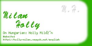 milan holly business card